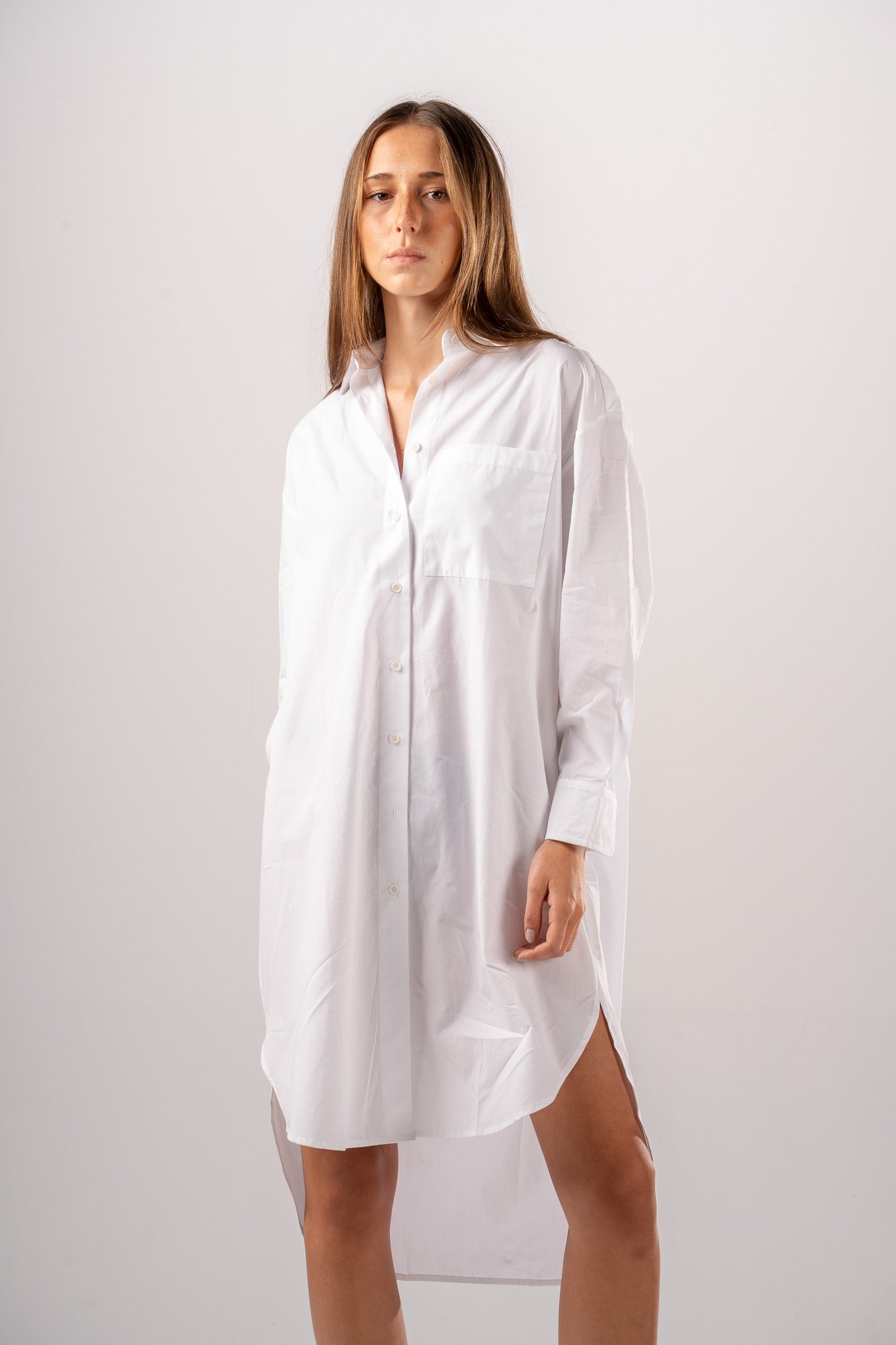 Oversized Poplin Shirt Dress